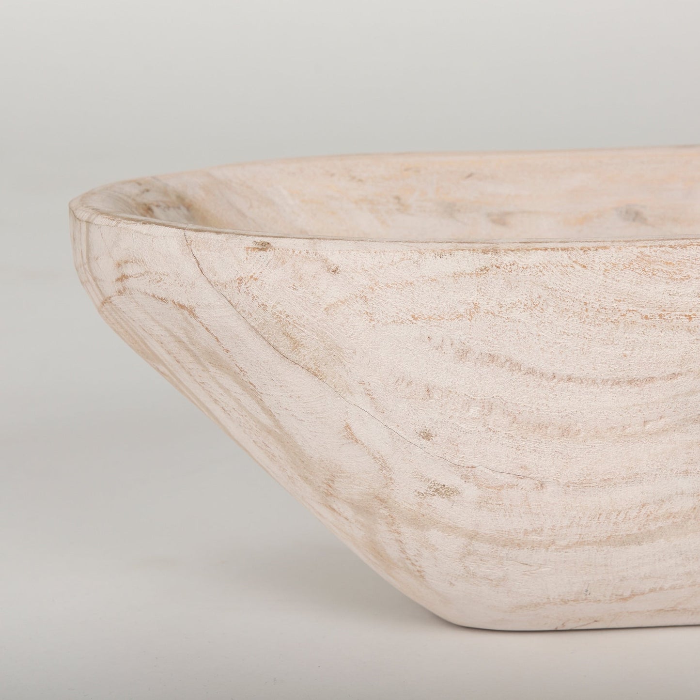 Ciotola Athena Extra Large Oblong in legno di recupero nero-marrone - 26,0 L x 10,0 W x 7,0 H