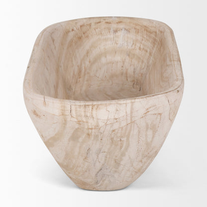 Ciotola Athena Extra Large Oblong in legno di recupero nero-marrone - 26,0 L x 10,0 W x 7,0 H
