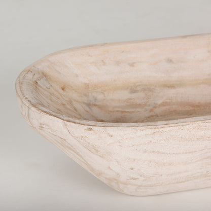 Ciotola Athena Extra Large Oblong in legno di recupero nero-marrone - 26,0 L x 10,0 W x 7,0 H