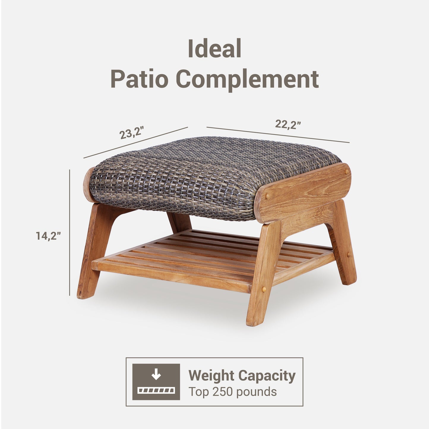 Set di 5 sedie Adirondack da esterno imbottite in teak Cambridge Casual Auburn