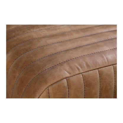 Panca moderna in pelle a coste Aurelle Home