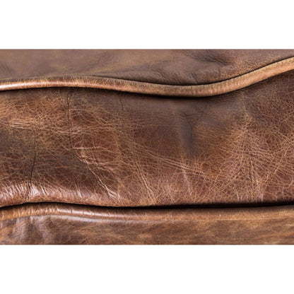 Divano in pelle marrone vintage Dina di Aurelle Home