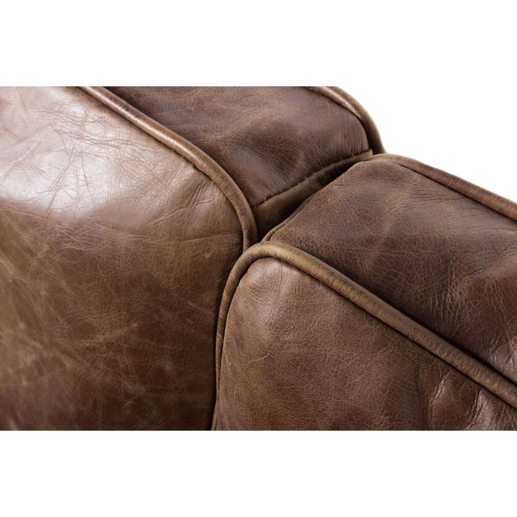 Divano in pelle marrone vintage Dina di Aurelle Home