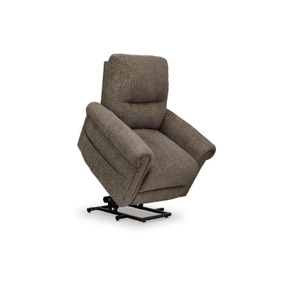 Poltrona reclinabile Auro Power Lift, massaggio termico, poliestere color tortora