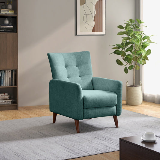 Poltrona reclinabile manuale Aurora Comfy con base in legno