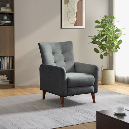 Poltrona reclinabile manuale Aurora Comfy con base in legno
