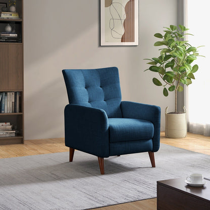 Poltrona reclinabile manuale Aurora Comfy con base in legno