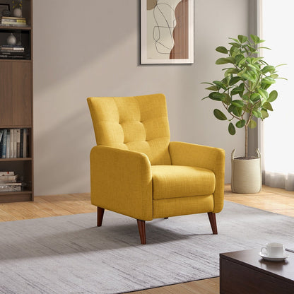 Poltrona reclinabile manuale Aurora Comfy con base in legno