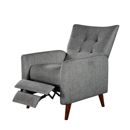 Poltrona reclinabile manuale Aurora Comfy con base in legno