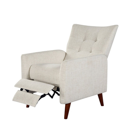 Poltrona reclinabile manuale Aurora Comfy con base in legno