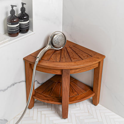 Tavolo/panca da doccia in teak indonesiano Aurora Home