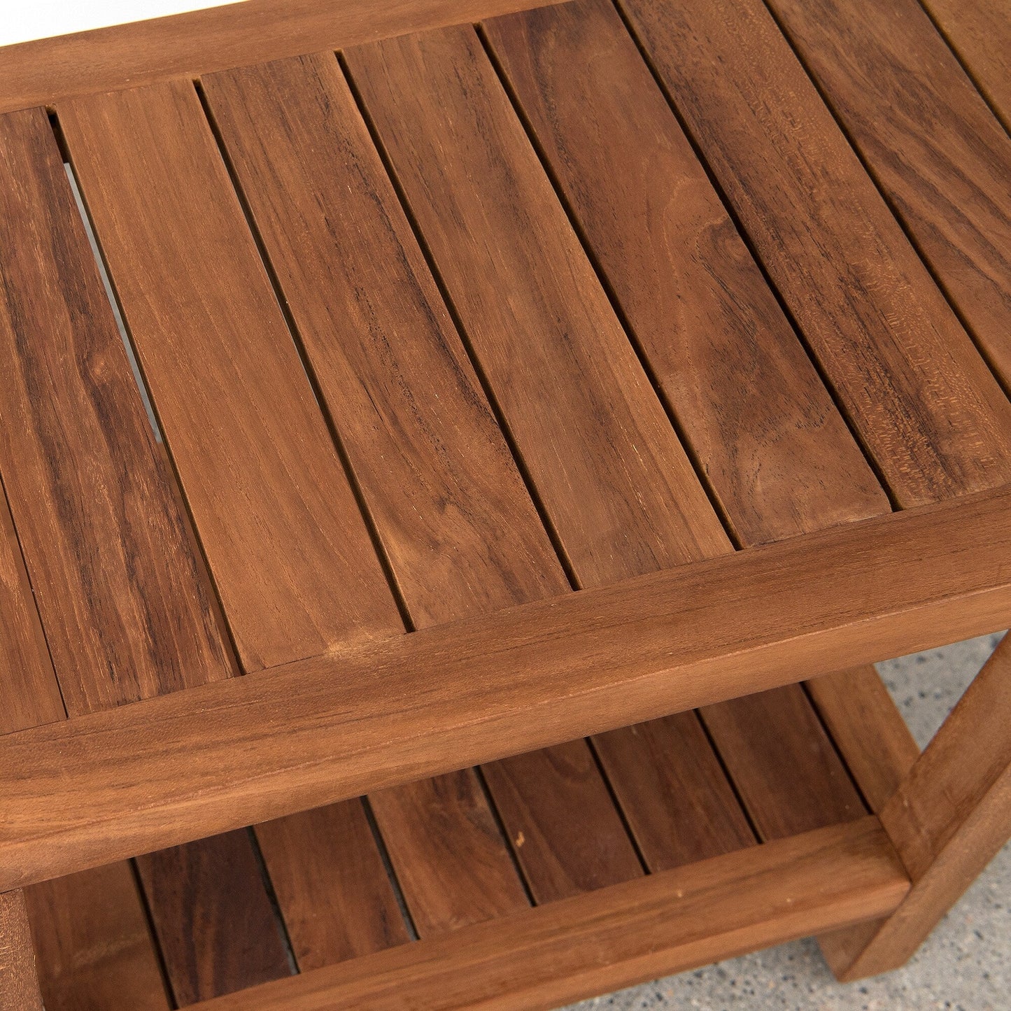 Tavolo/panca da doccia in teak indonesiano Aurora Home