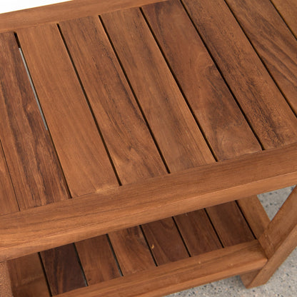Tavolo/panca da doccia in teak indonesiano Aurora Home