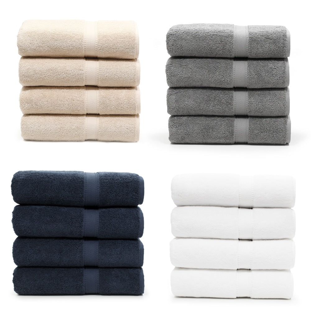Autentici asciugamani da bagno in cotone turco per hotel e spa (set da 4)