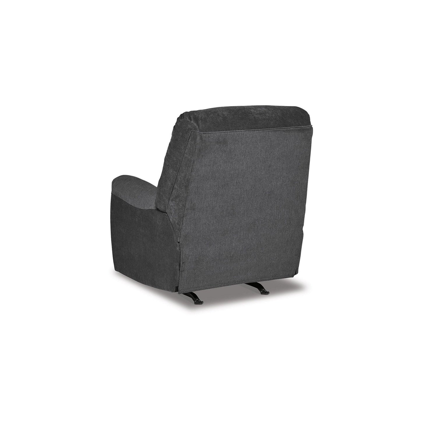 Poltrona reclinabile manuale Avel, poliestere grigio scuro, struttura in metallo