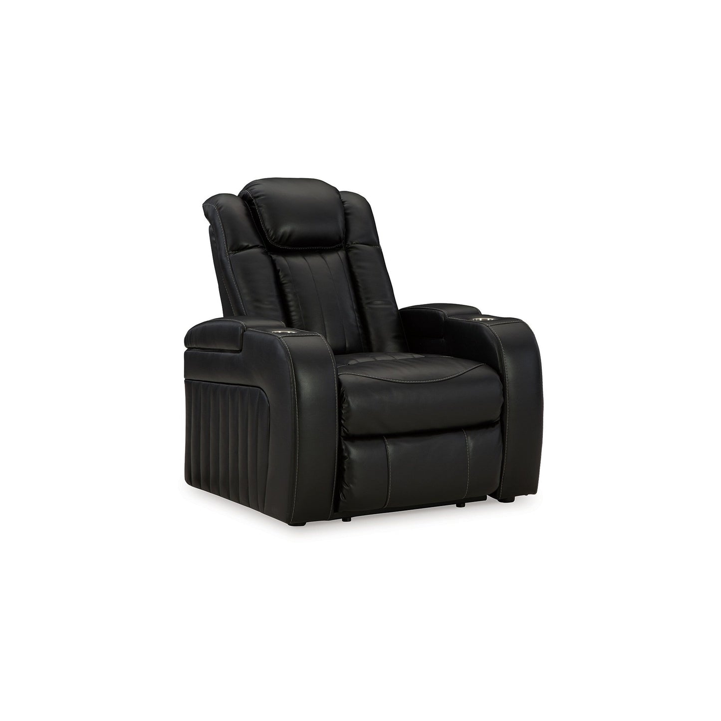 Poltrona reclinabile elettrica Aven, caratteristiche premium, similpelle blu notte
