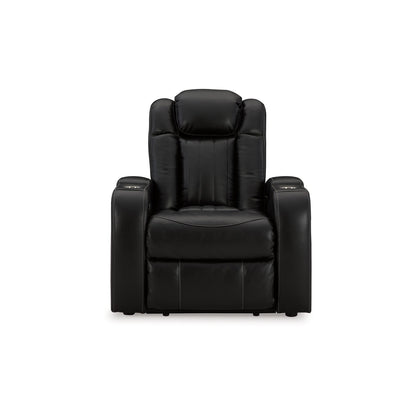 Poltrona reclinabile elettrica Aven, caratteristiche premium, similpelle blu notte