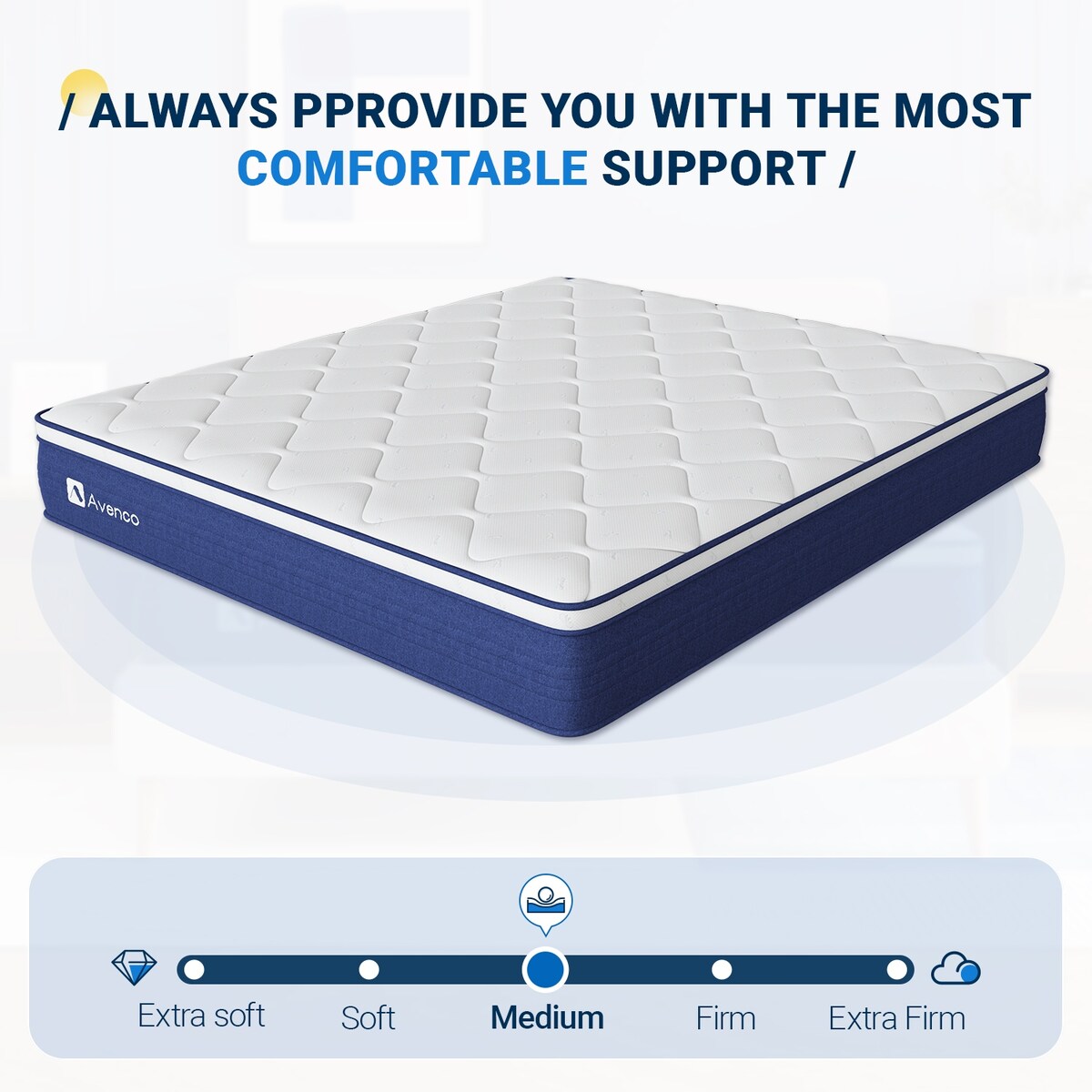 Materasso ibrido in memory foam medio Avenco da 12''