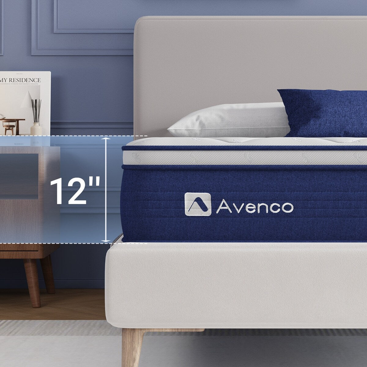 Materasso ibrido in memory foam medio Avenco da 12''