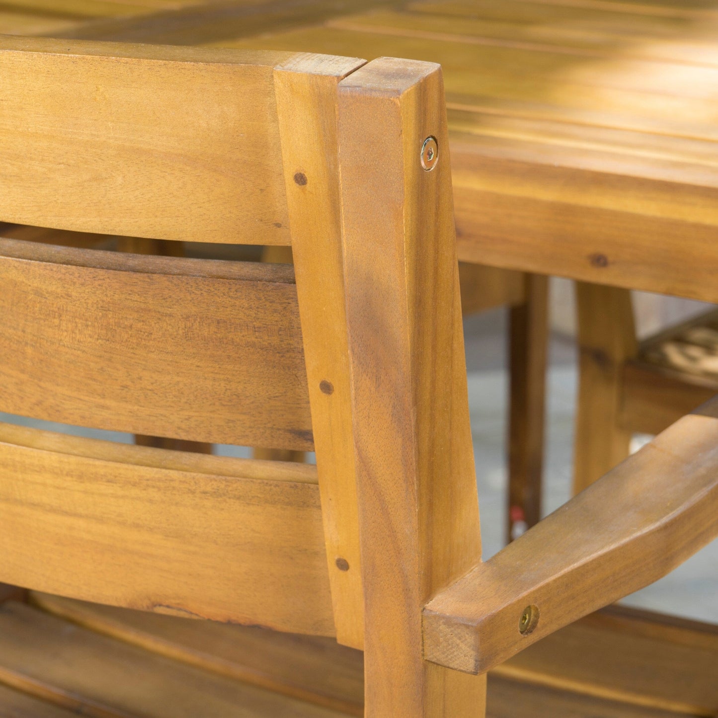 Set da pranzo per patio Avon Acacia da esterno, 7 pezzi, di Christopher Knight Home
