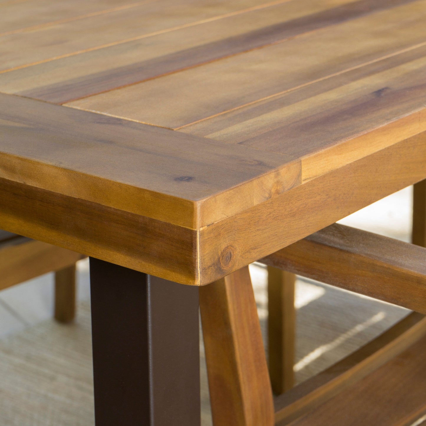 Set da pranzo per patio Avon Acacia da esterno, 7 pezzi, di Christopher Knight Home