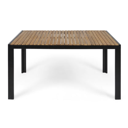 Set da pranzo da esterno Azalea in legno e resina da 7 pezzi di Christopher Knight Home