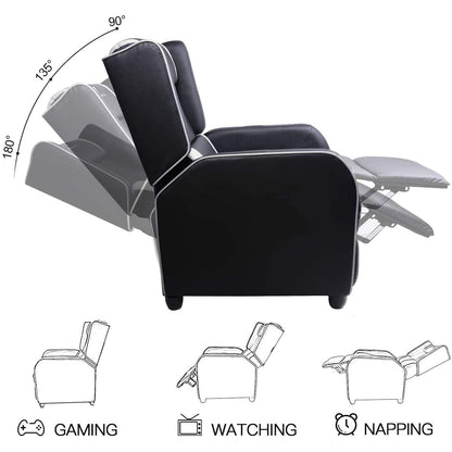 Poltrona reclinabile da gioco BOSSIN, stile racing, con schienale alto, poltrone reclinabili per soggiorno, posti a sedere per teatro
