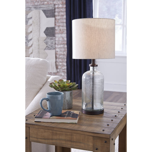 Lampada da tavolo in vetro Bandile Modern Farmhouse - 10W x 10D x 22H