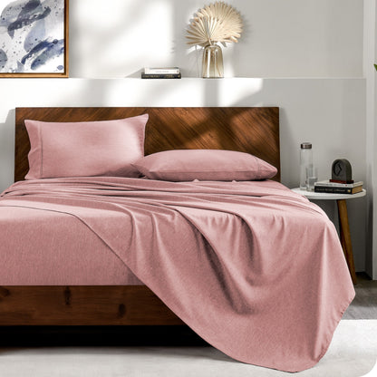 Bare Home Heathered Bed-in-a-Bag - Set copripiumino e set lenzuola