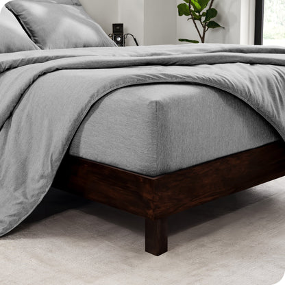 Bare Home Heathered Bed-in-a-Bag - Set copripiumino e set lenzuola