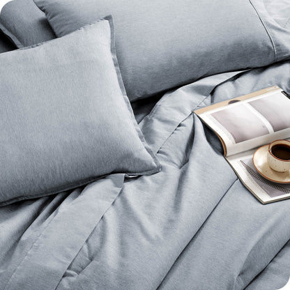 Bare Home Heathered Bed-in-a-Bag - Set copripiumino e set lenzuola