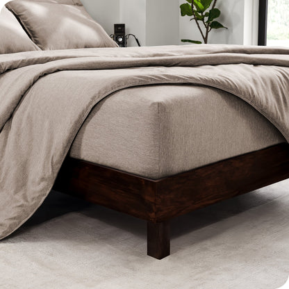Bare Home Heathered Bed-in-a-Bag - Set copripiumino e set lenzuola