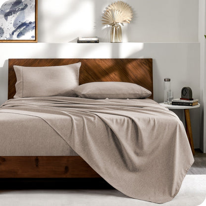 Bare Home Heathered Bed-in-a-Bag - Set copripiumino e set lenzuola