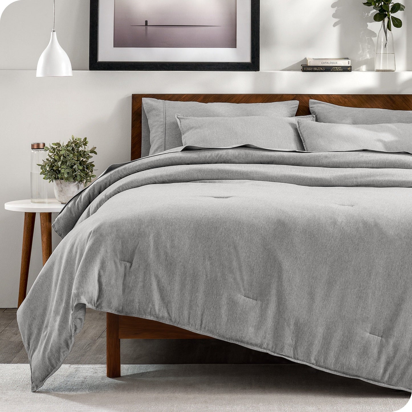 Bare Home Heathered Bed-in-a-Bag - Set copripiumino e set lenzuola