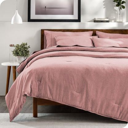 Bare Home Heathered Bed-in-a-Bag - Set copripiumino e set lenzuola