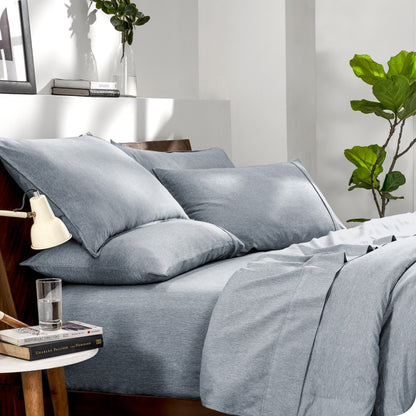 Bare Home Heathered Bed-in-a-Bag - Set copripiumino e set lenzuola