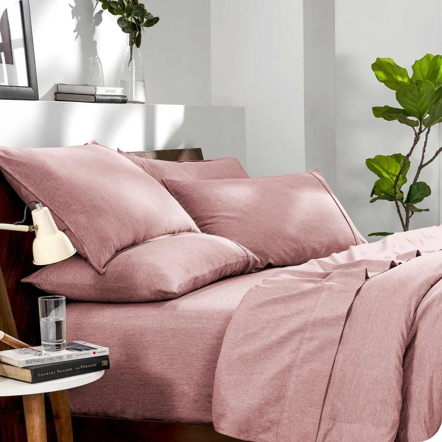 Bare Home Heathered Bed-in-a-Bag - Set copripiumino e set lenzuola
