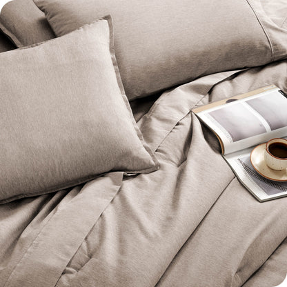 Bare Home Heathered Bed-in-a-Bag - Set copripiumino e set lenzuola