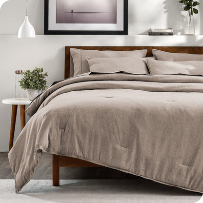 Bare Home Heathered Bed-in-a-Bag - Set copripiumino e set lenzuola