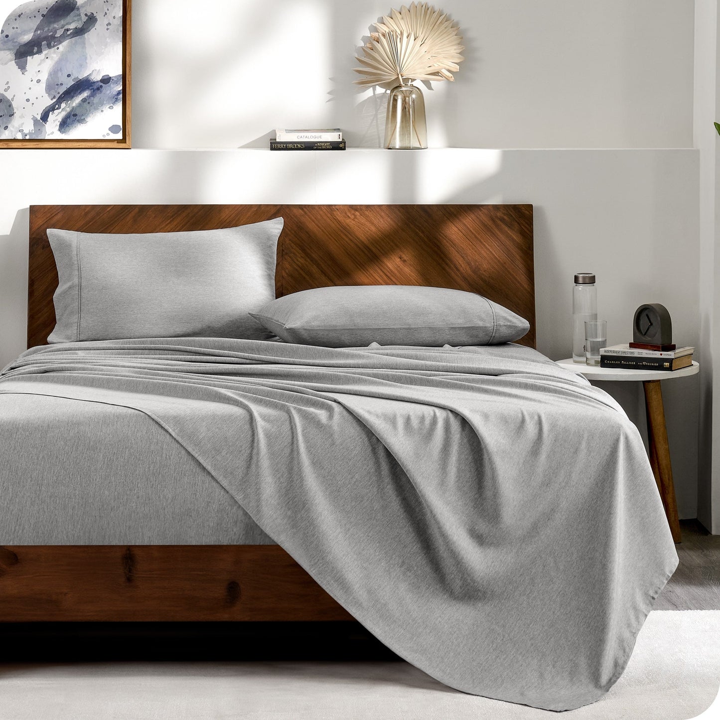 Bare Home Heathered Bed-in-a-Bag - Set copripiumino e set lenzuola