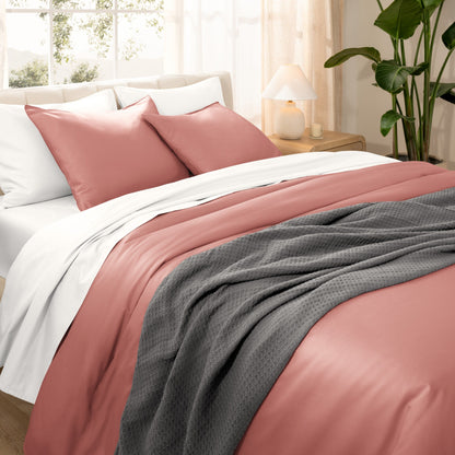 Set copripiumino in cotone biologico Bare Home - Tessuto liscio in raso