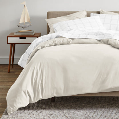 Set copripiumino in cotone biologico Bare Home - Tessuto liscio in raso