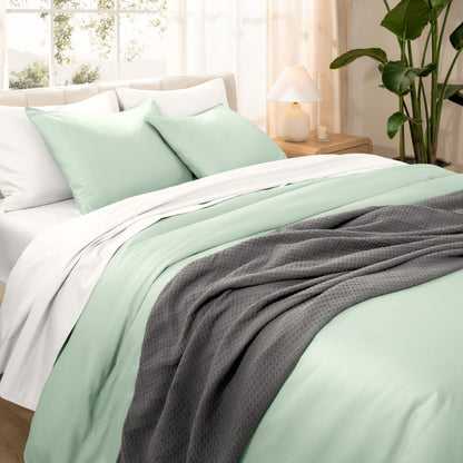 Set copripiumino in cotone biologico Bare Home - Tessuto liscio in raso