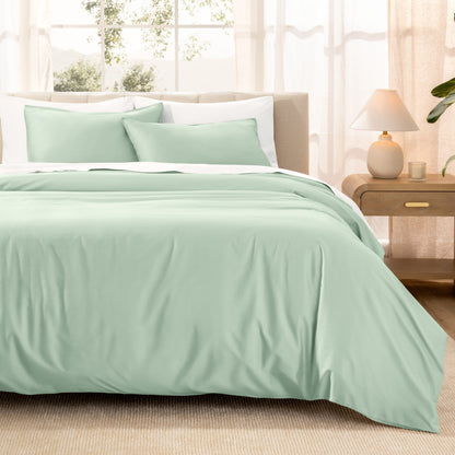 Set copripiumino in cotone biologico Bare Home - Tessuto liscio in raso
