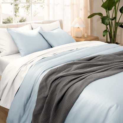 Set copripiumino in cotone biologico Bare Home - Tessuto liscio in raso