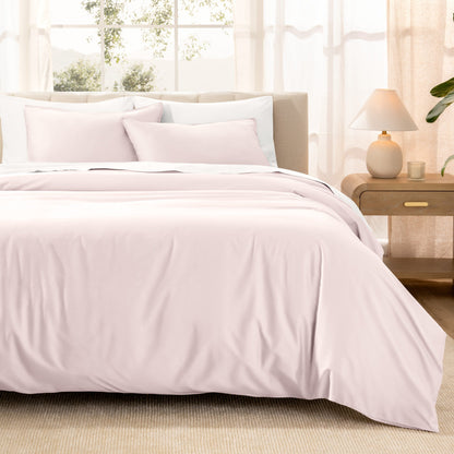 Set copripiumino in cotone biologico Bare Home - Tessuto liscio in raso
