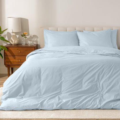 Set copripiumino in percalle di cotone biologico Bare Home