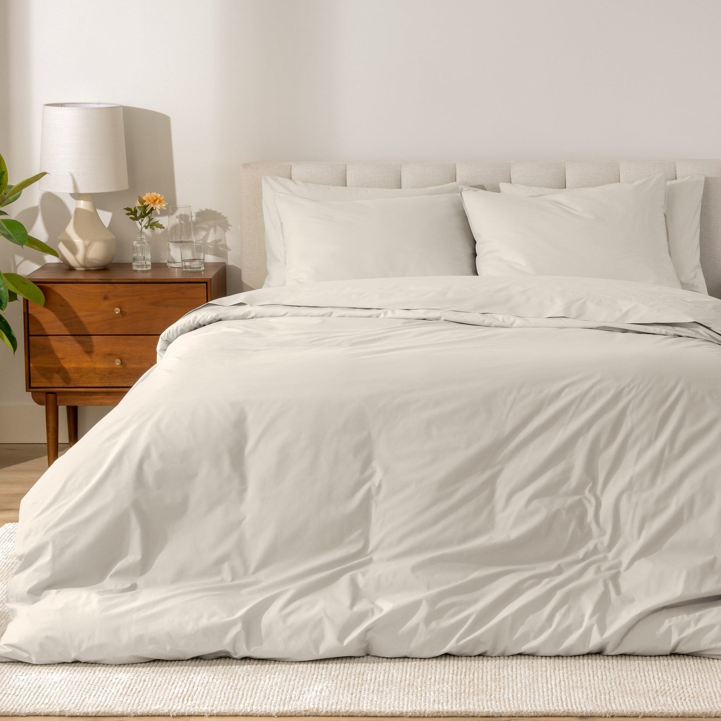 Set copripiumino in percalle di cotone biologico Bare Home