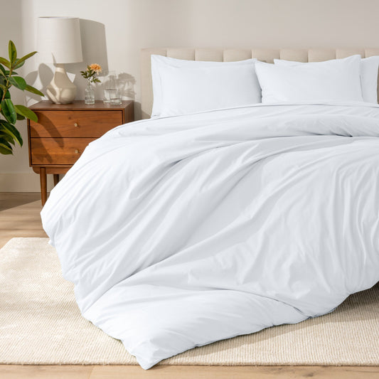 Set copripiumino in percalle di cotone biologico Bare Home