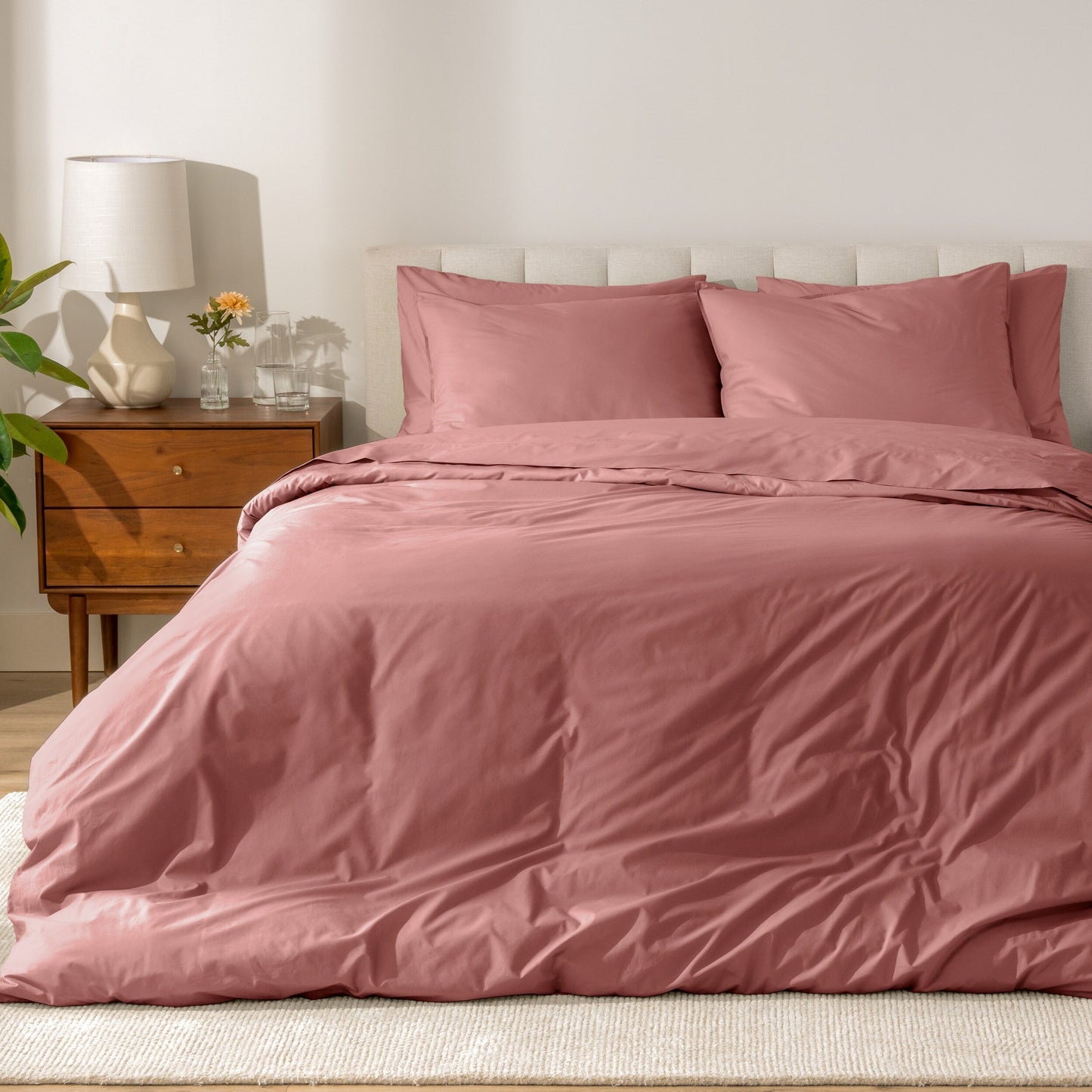 Set copripiumino in percalle di cotone biologico Bare Home
